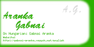 aranka gabnai business card